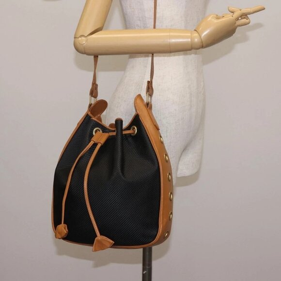 SAINT LAURENT Shoulder Bag PVC Leather Black Auth SW1561 - Picture 3 of 16